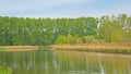 Moervaart canal in the Flemish countryside Royalty Free Stock Photo