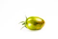 Fresh green tiger tomato on white background Royalty Free Stock Photo