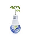 Ecology saving power and energy concept, Elements of this image furnished by NASA Royalty Free Stock Photo