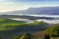 Fresh Green tuscany landscape in spring time. Tuscany, Italy, Europe Royalty Free Stock Photo