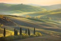 Fresh Green tuscany landscape Royalty Free Stock Photo