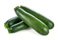 Fresh green zucchini isolated on white Royalty Free Stock Photo