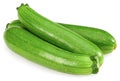 fresh green zucchini or marrow isolated on white background. full depth of field. clipping path Royalty Free Stock Photo