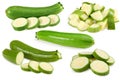 Fresh green zucchini or marrow isolated on white background. full depth of field. clipping path Royalty Free Stock Photo