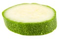 fresh green zucchini or marrow slices isolated on white background. full depth of field. clipping path Royalty Free Stock Photo