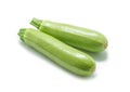 Fresh green Zucchini vegetables isolated on white background.