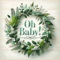 Fresh Greenery Baby Announcement in Natural Elegance