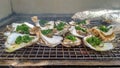 Fresh Grilled Oyster on a Barbecue Grill Royalty Free Stock Photo