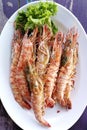 Fresh grilled shrimps Royalty Free Stock Photo