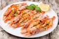 Fresh grilled shrimps Royalty Free Stock Photo