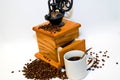 Fresh Ground and Brewed Coffee Royalty Free Stock Photo