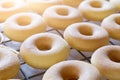 Fresh group donuts cake.