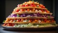 Fresh guacamole on a taco, a delicious Mexican meal generated by AI Royalty Free Stock Photo