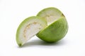 Fresh Guava fruit slices isolated on the white background front view Royalty Free Stock Photo