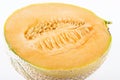 Fresh half cantaloupe melon Royalty Free Stock Photo