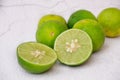 Fresh half lime fruit