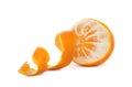 Fresh half peeled orange Royalty Free Stock Photo