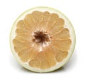 Fresh half pomelo fruit isolated on white