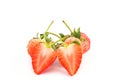 Fresh half strawberries. Royalty Free Stock Photo