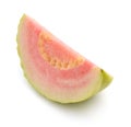 Two halves pink guava Royalty Free Stock Photo