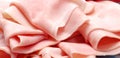 Fresh ham slices detail Royalty Free Stock Photo
