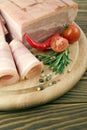 Fresh ham slices Royalty Free Stock Photo