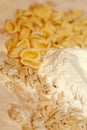 Fresh handmade pasta Orecchiette and Fricelli
