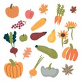 Fresh harvest vector set isolated on white background