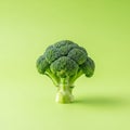 Composition emphasizes the broccoli\'s organic structure and natural Royalty Free Stock Photo