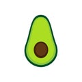 Fresh healthy avocado vector graphic