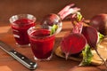 Fresh healthy beetroot juice and vegetable Royalty Free Stock Photo