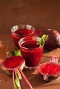 Fresh healthy beetroot juice and vegetable Royalty Free Stock Photo