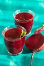 Fresh healthy beetroot juice and vegetable Royalty Free Stock Photo