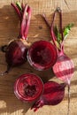 Fresh healthy beetroot juice and vegetable Royalty Free Stock Photo