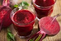 Fresh healthy beetroot juice and vegetable Royalty Free Stock Photo