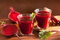 Fresh healthy beetroot juice and vegetable Royalty Free Stock Photo
