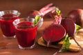 Fresh healthy beetroot juice and vegetable Royalty Free Stock Photo
