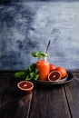 Fresh healthy blood oranges juice in glass Royalty Free Stock Photo