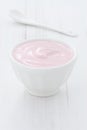 Fresh strawberry yogurt