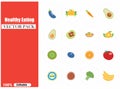 Fresh Healthy Eating Vector bundle Pack Royalty Free Stock Photo