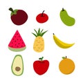 Fresh and healthy fruit illustrations