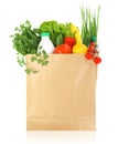 Fresh healthy groceries in a bag Royalty Free Stock Photo