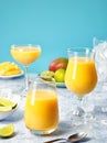 Fresh healthy mango smoothies