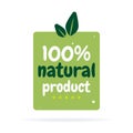 Fresh healthy organic vegan food badge. Vector hand drawn illustration. Vegetarian eco green concept Royalty Free Stock Photo