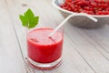 Fresh and healthy red currant smoothie Royalty Free Stock Photo