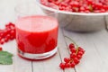 Fresh and healthy red currant smoothie Royalty Free Stock Photo
