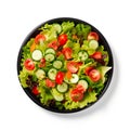 fresh and healthy salad isolated on a clean white background.