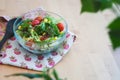 A fresh and healthy salad made with fruits and vegetables Royalty Free Stock Photo