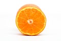 Fresh healthy slice mandarin orange citrus isolated on white background Royalty Free Stock Photo