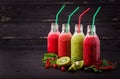 Fresh healthy smoothies from different berries Royalty Free Stock Photo